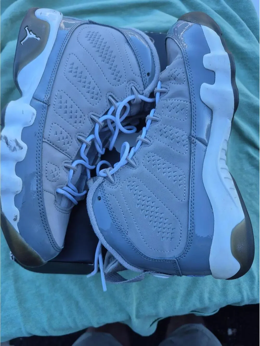Air Jordan 9 Retro Athletic Shoes Sz 4.5 Cool Gray Pre-owned